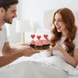dekoracje na babeczki walentynkowe pikery na muffinki czerwone serca art 6 szt