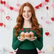 dekoracje na babeczki walentynkowe pikery na muffinki czerwone serca art 6 szt