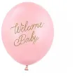 dekoracje na baby shower dziewczynki rozowe balony welcome baby 12 50 szt