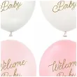 dekoracje na baby shower dziewczynki rozowe balony welcome baby 12 50 szt