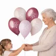 dekoracje na dzien babci balony kochanej babci kwiaty i serca rozowe 13 5 szt