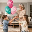 dekoracje na dzien babci prezent na urodziny balony dla mojej babci serca i kwiaty 13 5 szt