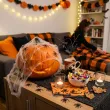 dekoracje na halloween andrzejki pajaki czarne partydeco 10 szt