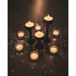 dekoracje na halloween andrzejki swieczniki tea light czarne gotyckie 3 szt
