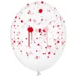 dekoracje na halloween balony crystal plamy krwi do girlandy transparentne krew 12 x50