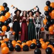 dekoracje na halloween balony pomaranczowe czarne do girlandy ozdoby halloweenowe 10 20 szt