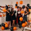 dekoracje na halloween balony pomaranczowe czarne do girlandy ozdoby halloweenowe 10 20 szt