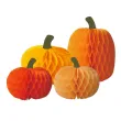 dekoracje na halloween jesien bibuly wiszace honeycomb dynia pomaranczowe 4 szt