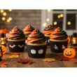 dekoracje na halloween oslonki na muffinki czarownica dynia nietoperz papilotki 6 szt