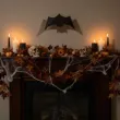 dekoracje na halloween zawieszki papierowe nietoperze 3d czarne do powieszenia 40 cm 3 szt