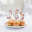 dekoracje na komunie swieta pikery na babeczki ozodba na muffinki rozowe serce 6 szt