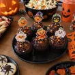 dekoracje na muffinki babeczki na halloween pikery bajkowe dynie duch wampir czarownica mumia x6
