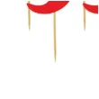 dekoracje na muffinki babeczki na meksykanskie party pikery papryczki chili czerwony 8 cm x6