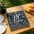 dekoracje na osiemnastke serwetki na 18 urodziny 18th birthday czarne 33x33 cm 20 szt