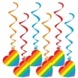 dekoracje na pride month parade rownosci swiderki wiszace teczowe serce lgbt mix 6 szt