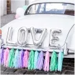 dekoracje na samochod love mix partydeco zestaw