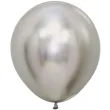 dekoracje na slub urodziny balony lateksowe reflex silver chromowane srebrne do girland 18 x15