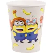 dekoracje na stol na urodziny kubeczki papierowe do zimnych napojow minionki 250ml x6
