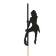 dekoracje na tort toppery papierowe hot laski na rurze pole dance czarny 12 cm 6 szt