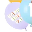 dekoracje na urodziny balony pastelowe cyfra 1 happy birthday kolorowe 12 6 szt