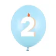 dekoracje na urodziny balony pastelowe cyfra 2 niebieskie zolte rozowe 12 50 szt