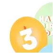 dekoracje na urodziny balony pastelowe cyfra 3 happy birthday kolorowe 12 6 szt