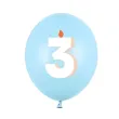 dekoracje na urodziny balony pastelowe cyfra 3 niebieskie zolte rozowe 12 50 szt