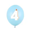 dekoracje na urodziny balony pastelowe cyfra 4 niebieskie zolte rozowe 12 50 szt