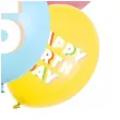 dekoracje na urodziny balony pastelowe cyfra 5 happy birthday kolorowe 12 6 szt