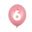 dekoracje na urodziny balony pastelowe cyfra 6 niebieskie zolte rozowe 12 50 szt