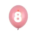 dekoracje na urodziny balony pastelowe cyfra 8 niebieskie zolte rozowe 12 50 szt
