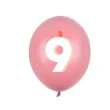 dekoracje na urodziny balony pastelowe cyfra 9 niebieskie zolte rozowe 12 50 szt
