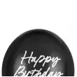 dekoracje na urodziny kremowo czarne balony happy birthday z kokardka 12 cali 50 szt