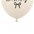 dekoracje na urodziny kremowo czarne balony happy birthday z kokardka 12 cali 50 szt
