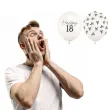 dekoracje na urodziny osiemnastke biale balony liczba 18 kokardki 12 50 szt