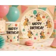 dekoracje na urodziny papierowe talerzyki kapibara happy birthday 18 cm 6 szt