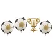 dekoracje na urodziny pilkarza kibica balony foliowe pilka nozna puchar 17 4 szt