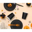 dekoracje stolu na halloween kubeczki papierowe classic czarne 250 ml 6 szt