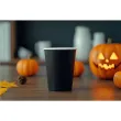 dekoracje stolu na halloween kubeczki papierowe classic czarne 250 ml 6 szt