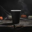 dekoracje stolu na halloween kubeczki papierowe classic czarne 250 ml 6 szt