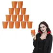 dekoracje stolu na halloween kubeczki papierowe jednorazowe pomaranczowe 250 ml x6