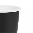 dekoracje stolu na halloween kubeczki papierowe monokolor jednorazowe czarne 250 ml x6