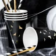 dekoracje stolu na halloween kubeczki papierowe nietoperze czarne 220 ml x6