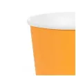 dekoracje stolu na urodziny kubeczki papierowe monokolor jednorazowe pomaranczowe 250 ml x6