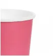 dekoracje stolu na urodziny kubeczki papierowe monokolor jednorazowe rozowy 250 ml 6 szt
