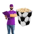 dekoracje stolu na urodziny pilkarza kibica papierowe pudelka na popcorn pilka nozna dekoracje