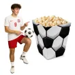 dekoracje stolu na urodziny pilkarza kibica papierowe pudelka na popcorn pilka nozna dekoracje