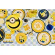 dekoracje stolu na urodziny talerzyki papierowe w motywie minionkow 18 cm x6