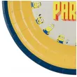 dekoracje stolu na urodziny talerzyki papierowe w motywie minionkow 23 cm x6