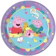 dekoracje stolu zastawa jednorazowa talerzyki papierowe swinka peppa next generation 23 cm x8